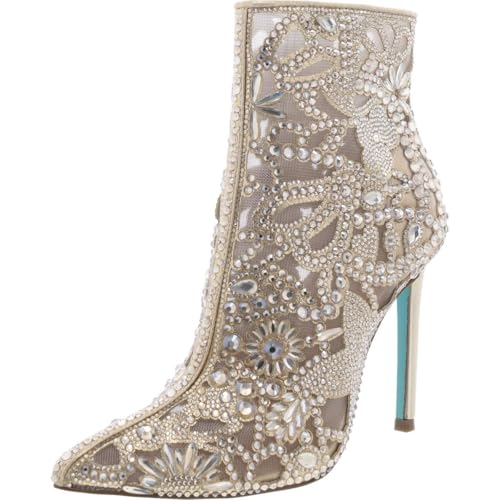 Betsey Johnson Womens Bolt Sheer Pointed Toe Booties