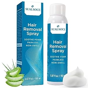 Hair Removal Spray Foam – Newest Formula from 100% Natural Ingredients – Effective & Painless – Cream – Body & Intimate Depilatory Spray Foam for Women & Men