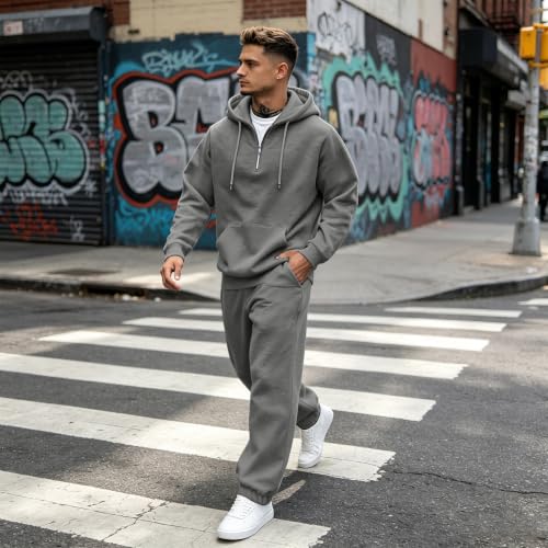 Men Sweatsuits Sets 2 Piece Sets Oversized Lighweight Running Jogging Suits - image 6