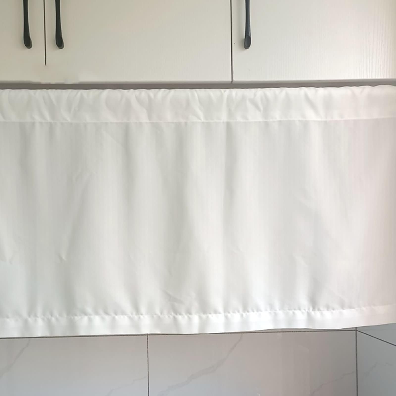 Zasłony łazienkowe, 1 sztuka, krótkie, szerokość 220 cm, torba na