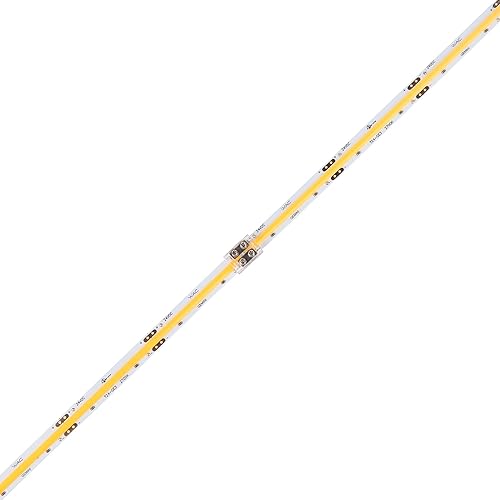 Miniatura 10 de Gemini - Cinta LED COB de 24 V CC sin diodos visibles, 3000 K, blanco cálido, 3 W y 300 lúmenes por pie, carrete de 24 pies, cortable cada 2