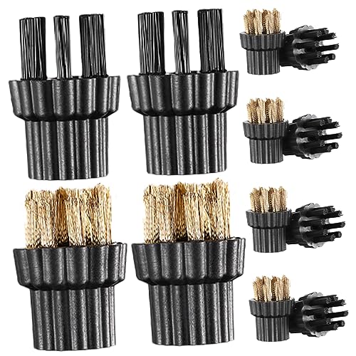 PACKOVE 12Pcs Steam Cleaner Brush Head Brush Heads for Cleaning Machine Accessories Compatible with Household and Professional Steam Cleaning Machines
