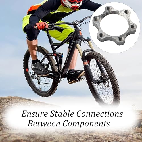 bociloy 2Pcs 48MM Bicycle Hub Disc Brake Adapter, Freewheel Threaded Mount to 6 Bolt Rotor Converter, Bike Hub Flange Conversion Kit for Mountain Road Cycling Brake System Upgrade