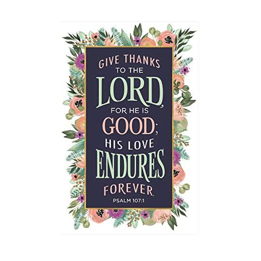 Psalm 107:1 Give Thanks Church Bulletins Church Bulletin Package Of 100 - Welcome The Congregation, Share Church Information And Services On Quality Church Bulletin Paper - General Worship Bulletins