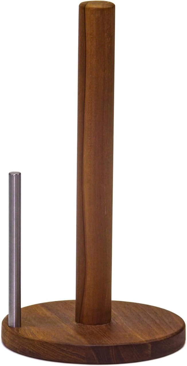 Manada Teak & Stainless Steel Paper Towel Holder