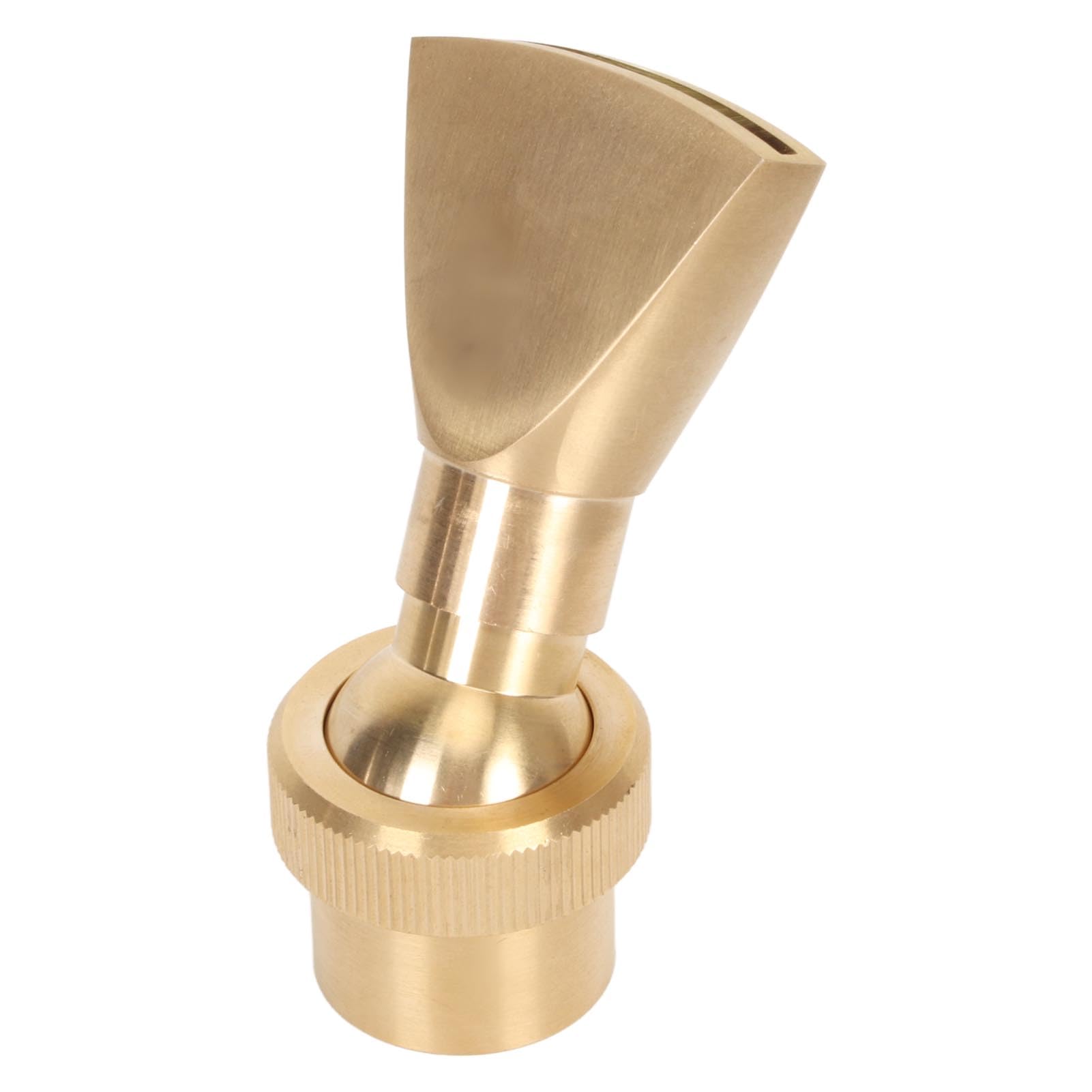 Brass Fountain Nozzle, G3/4 Female Thread, Narrow Fan Shaped Pond Sprinkler, Adjustable Jet for Garden Pond, Amusement Park, Museums