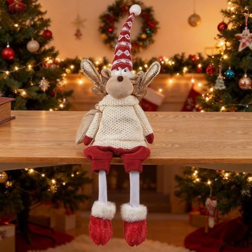 Christmas Sitting Reindeer Shelf Sitter Decor, 24 Inch Plush Figu...