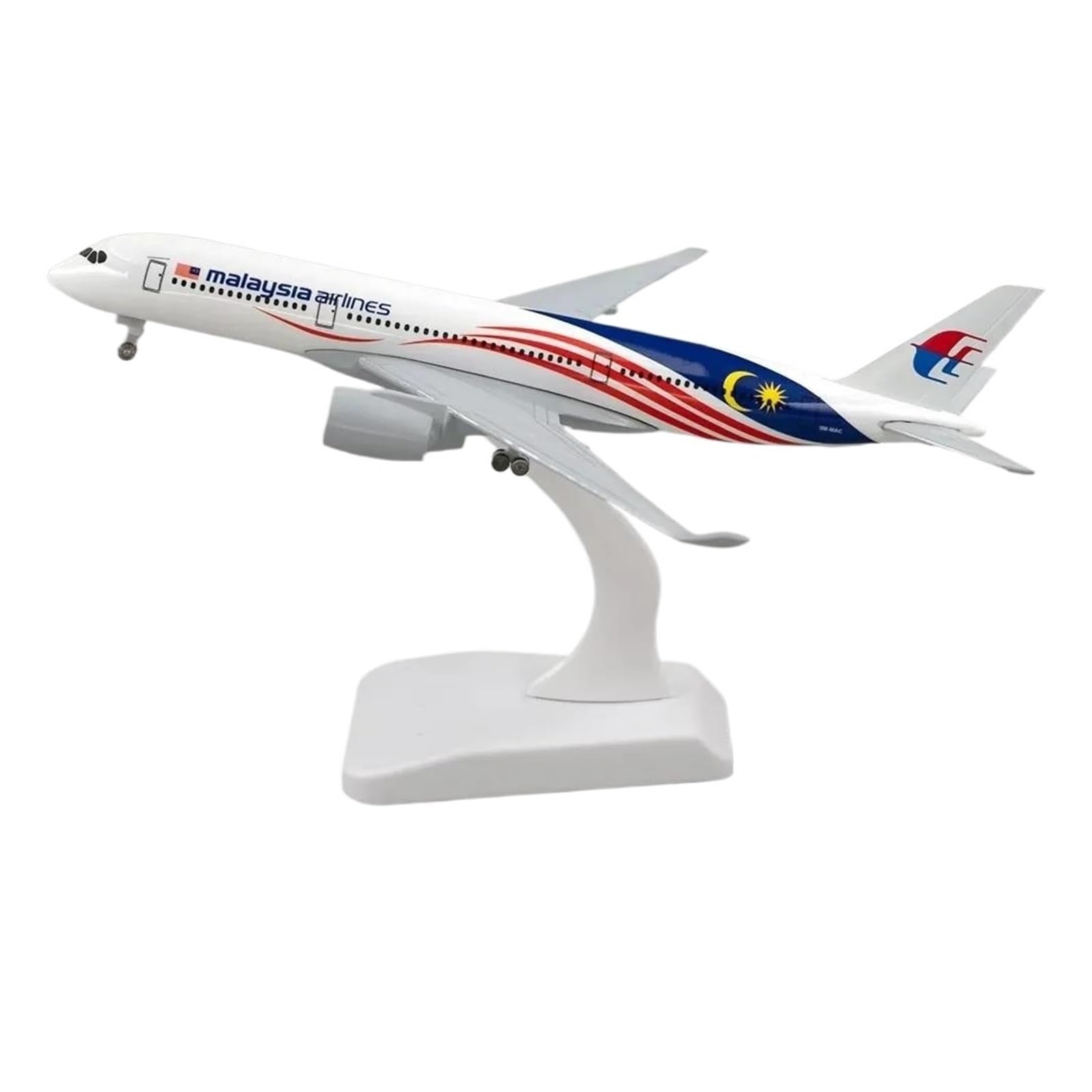 Odlew metalowy samolot 20 cm dla Malaysia Airlines A350 aluminiowy model samolotu z podwoziem kolekcja Hobby do kolekcji i ekspozycji