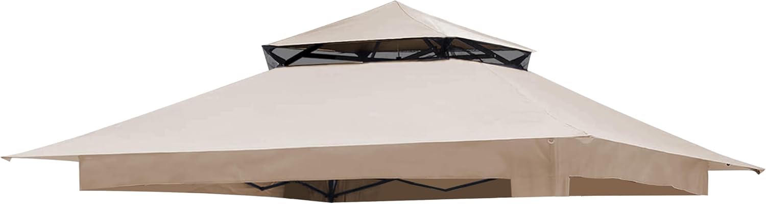 Gazebo Replacement Cover Compatible with ABCCANOPY 13x13 Pop Up Gazebo Frame,This Particular Replacement Cover Will Not Fit Any Other Models,(Beige)