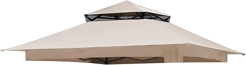 Canopy Cover Compatible with ABC 13x13 Pop Up Gazebo Frame | This Particular Replacement Top Will Not Fit Any Other Models,(Beige)