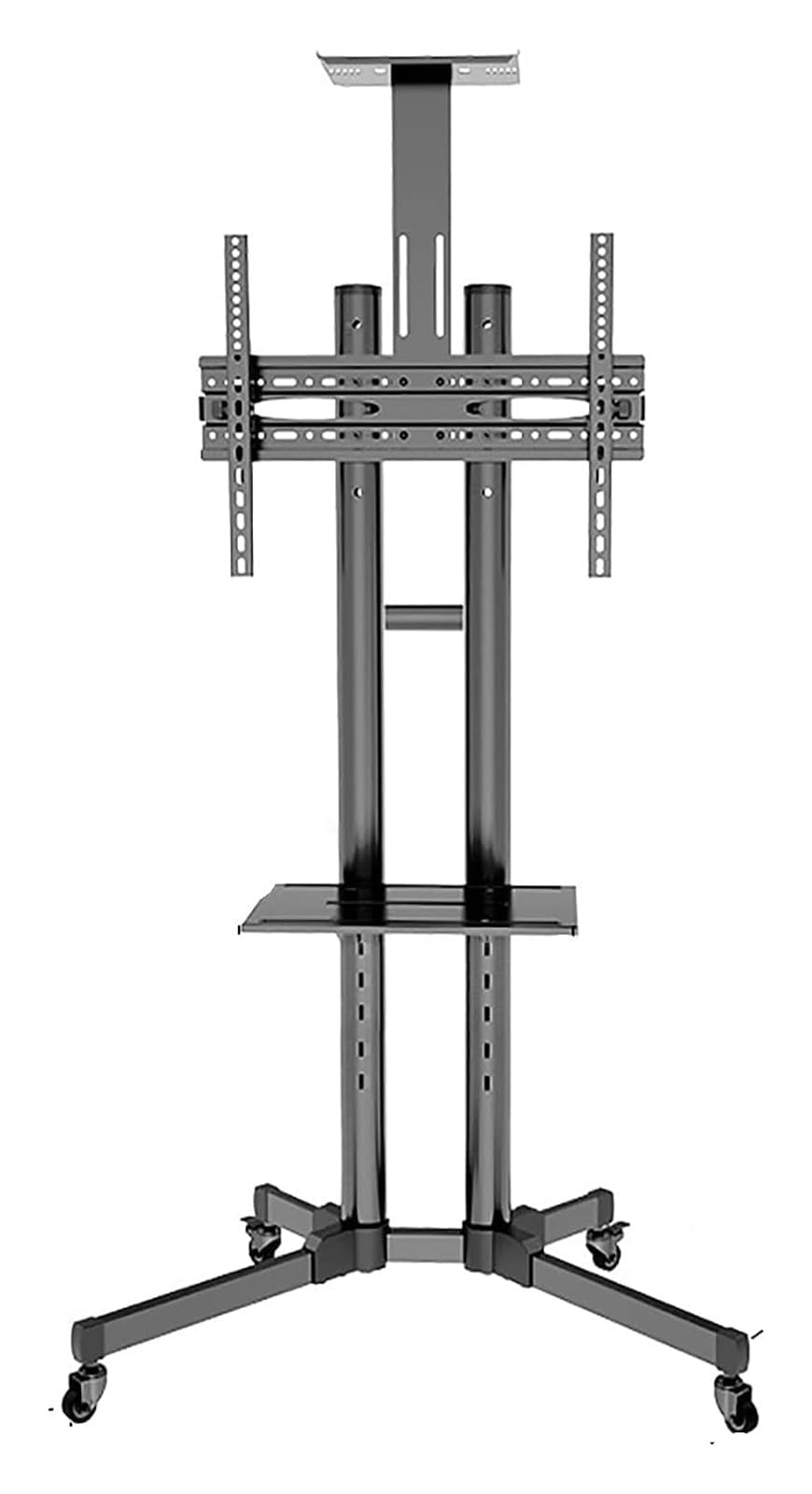 Soporte para TV con ruedasSoporte para TV móvil de pie con Soporte para TV de Altura Ajustable para televisores de 32 "y 65" Fácil de Mover con Ruedas Marco de Metal Resistente