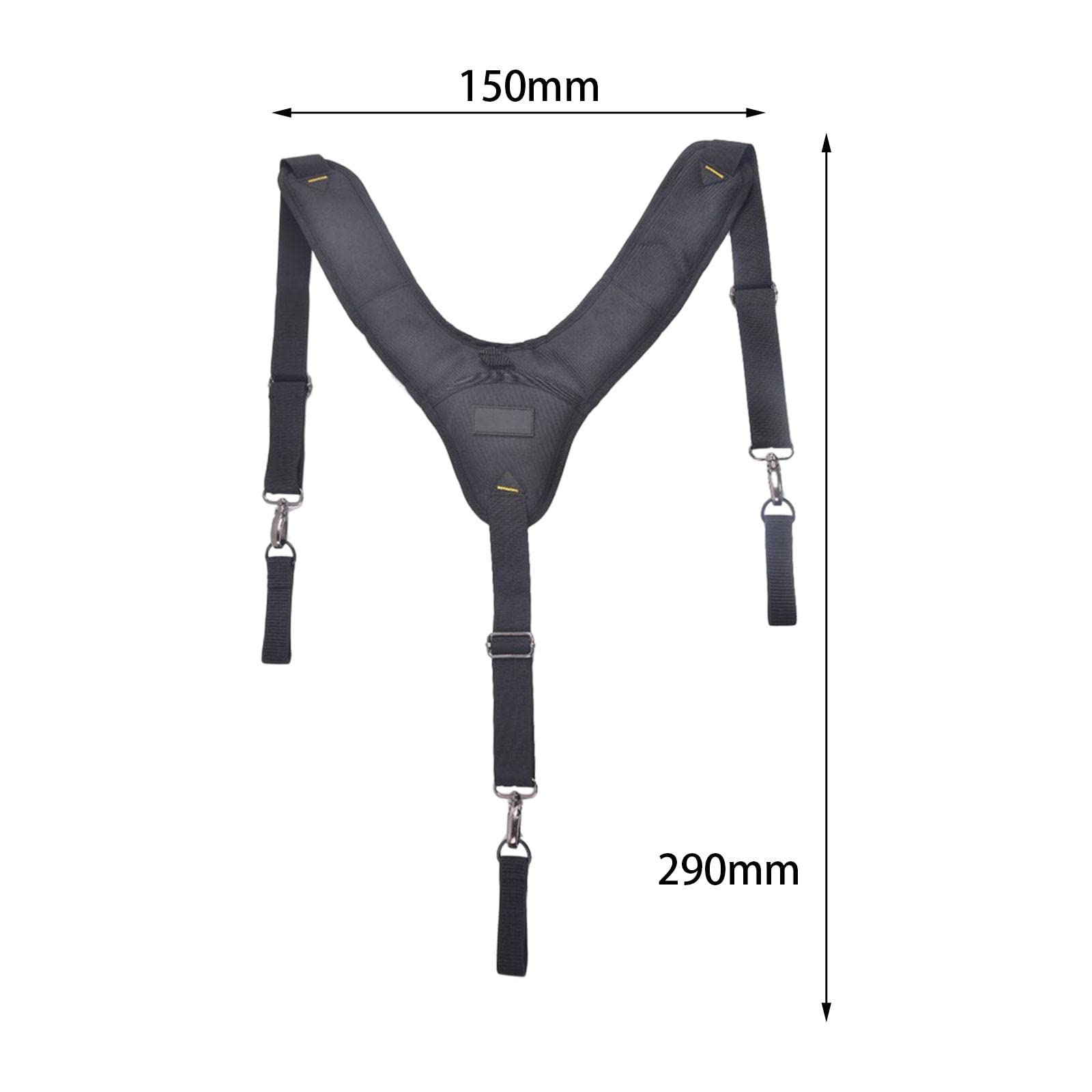 Jojomis 4 tirantes acolchados para hombre, arnés de cinturón de herramientas resistente, distribución uniforme del peso con 3 bucles, tirantes de trabajo ajustables para cinturón de herramientas, para