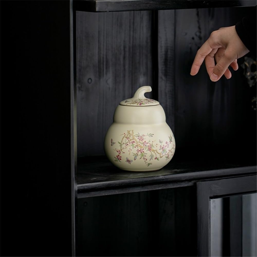 Kanister für Tee, Kaffee und Zucker Ru Kiln Glyzinienblüten-Teekanister aus hochwertiger Keramik