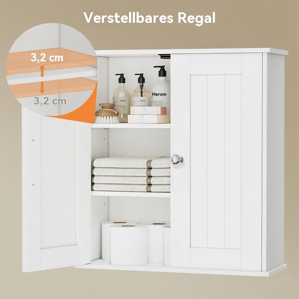 Badezimmerschrank Wandmontage, Weiß