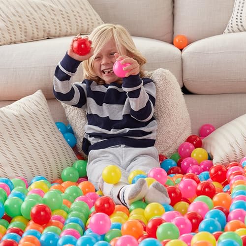 image for Amazon Basics BPA Free Crush-Proof Plastic Ball, Pit Balls with Storag