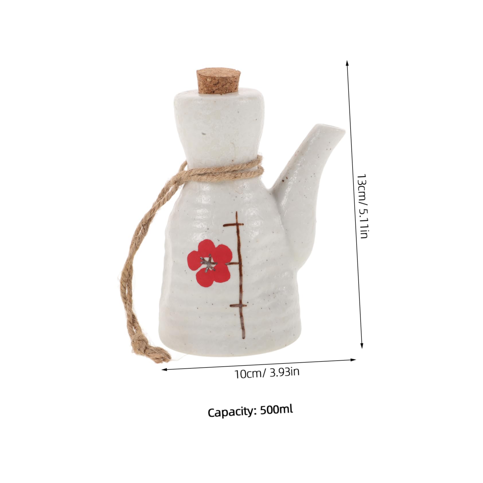 DECHOUS Japanese Ceramic Soy Sauce Dispenser Elegant Vinegar Holder for Kitchen Supplies for Condiments Seasonings for Home Restaurant and Buffet Use