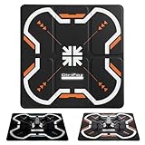 Dirifoy Drone Landing Platform, 17-Inch Portable Waterproof with Reflective Night LOGO Elements, All-Weather, Compatible with Most Drones (Black-Orange)