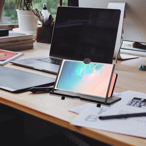 Amplificador de pantalla para móvil negro soporte ajustable ligero de ABS 5