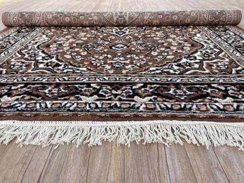 Image of TTC THREAD & TEXTURE CARPET Traditional Comfort: Power-Loomed Carpets for Living Room- Every Space Area Rug Color Gold Size 3x5 Feet (90x150cm)