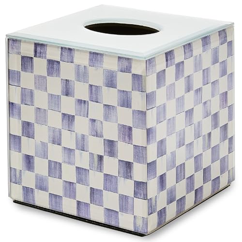 MacKenzie-Childs Violet Check Glass Cover