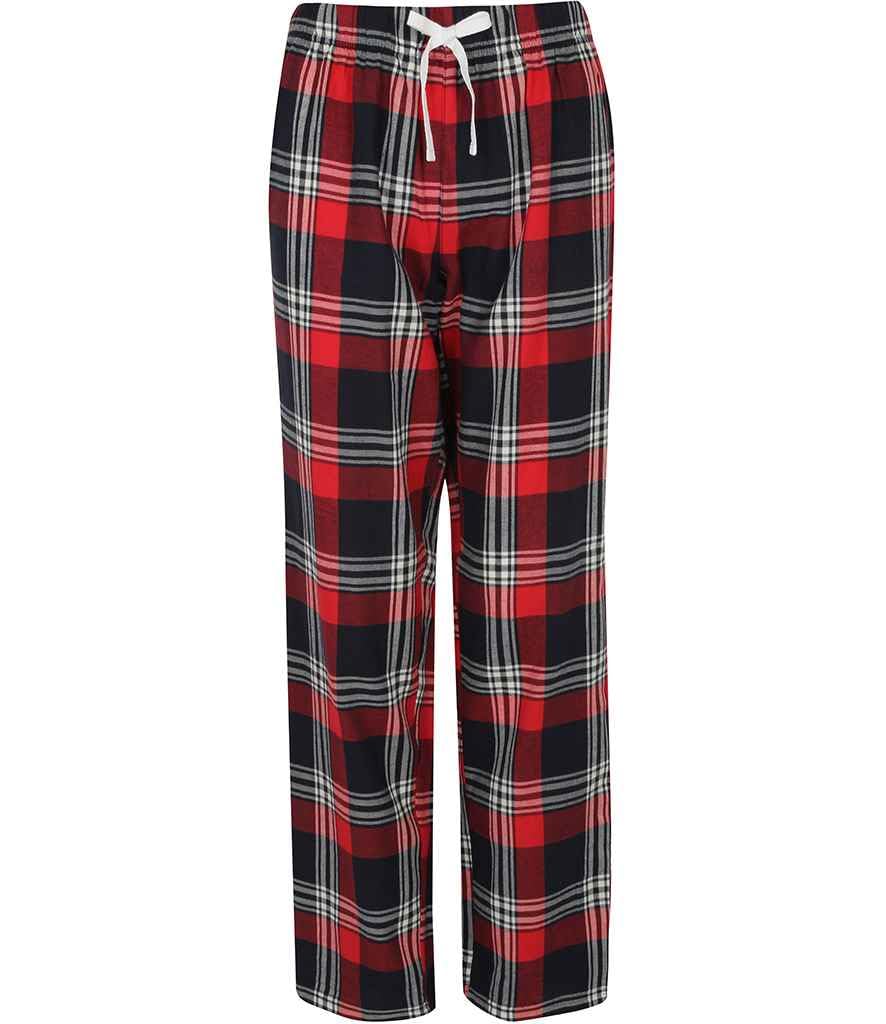 COOZO Ladies Tartan Lounge Pants - Red/Navy Check - S