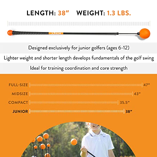 Image of Orange Whip Golf Swing Trainer Aid Patented & Made in USA for Improved Rhythm, Flexibility, Balance, Tempo, and Strength *American Made*