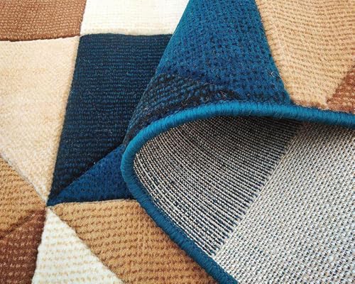 Image of Soft Premium Multi Color Carpet 5x7 ft - Washable, Anti-Skid, Fade-Resistant Acrylic Rug for Living Room, Hall, Bedroom, Modern Decor