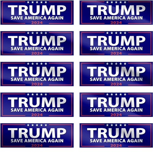 Vandoona 10 Pack Donald Trump 2024 Save America Again Stickers 9
