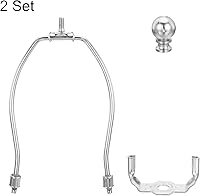 Vista 4 de PATIKIL Kit de arpa de lámpara de 6.5 pulgadas con remate, 2 juegos de soporte de sombra desmontable, accesorios de iluminación de bricolaje