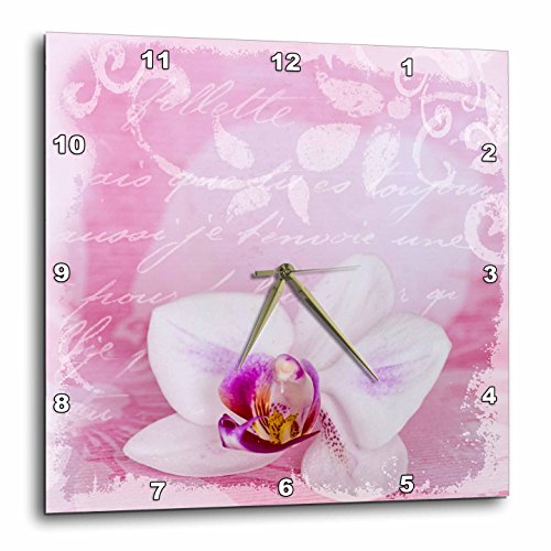 Reloj de Pared 3dRose Romántico Orquídea 13 pulgadas miniatura 1