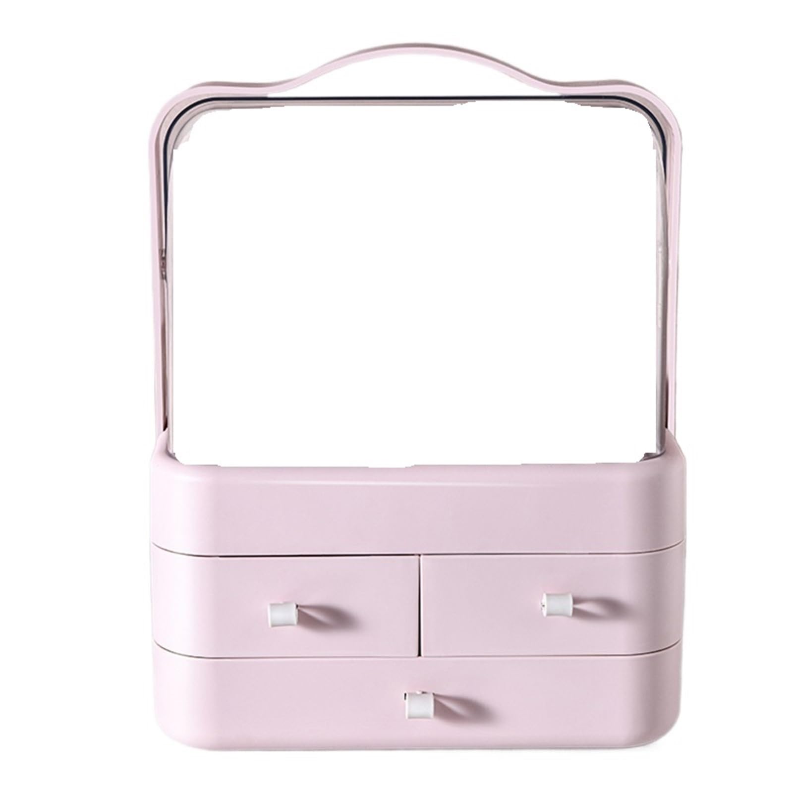 1 x Kosmetikbox - staubdichter Tisch-Organizer mit Schublade (WHITE)