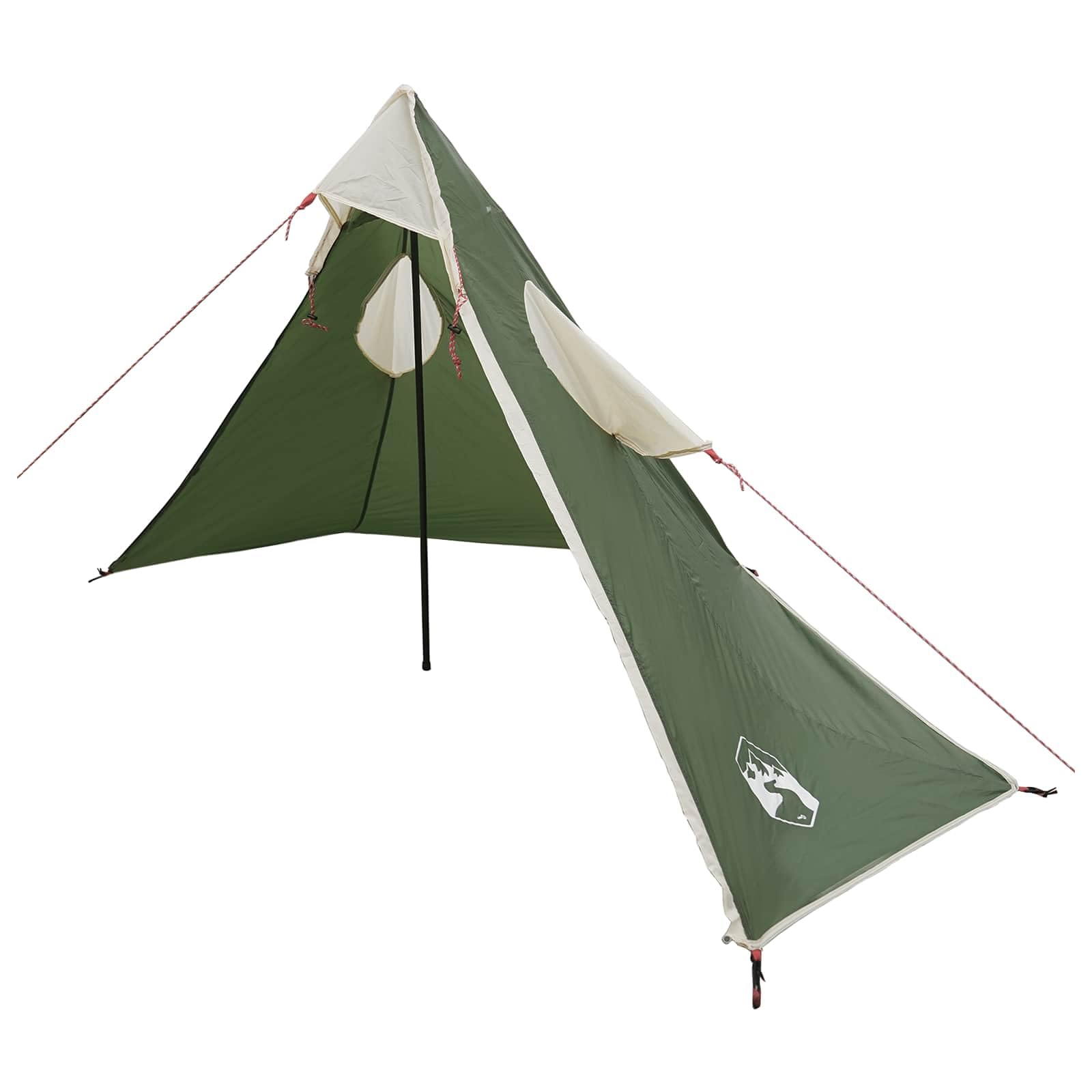 Ponczo przeciwdeszczowe 2 w 1 z kapturem, zielone, 262 x 126 x 130 cm, poliester 185T, powłoka PU, jako narzuta na namiot i ochrona przed warunkami atmosferycznymi, na kemping, wędrówki