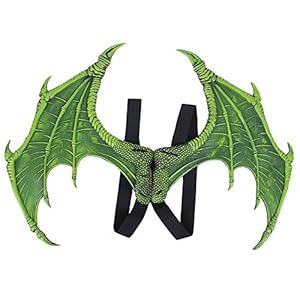 BigKing Cosplay Dragon Wing Props, Dragon Wing Props Party Decoratieve Mardi Gras Cosplay Kostuum Wing voor Halloween (Groen)