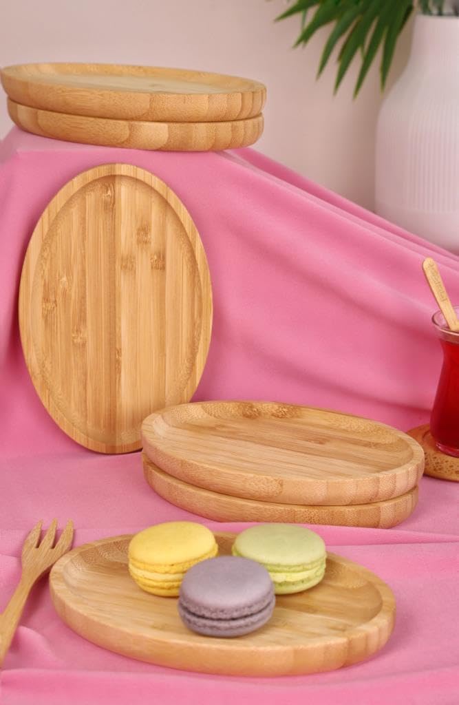 Bambum 6'lı Oval Servis Tabağı Seti – Kahvaltı ve Sunum Tabakları