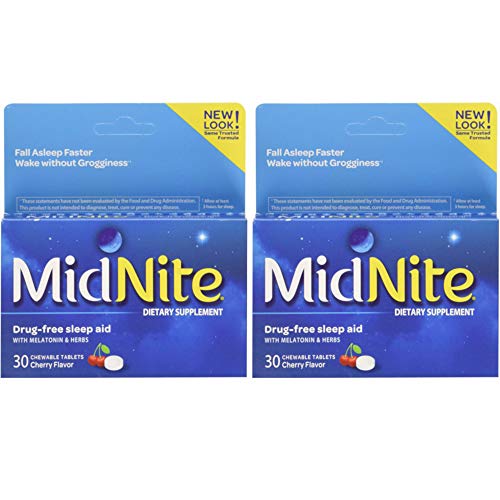 MidNite-Sleep-Aid-for-Occasional-Sleeplessness-30-Chewable-Cherry-Tablets-Value-Pack-of-2