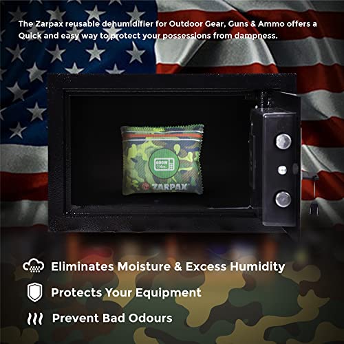 image for Zarpax Gun Safe Dehumidifier Camouflage - Rechargeable Desiccant Dehum