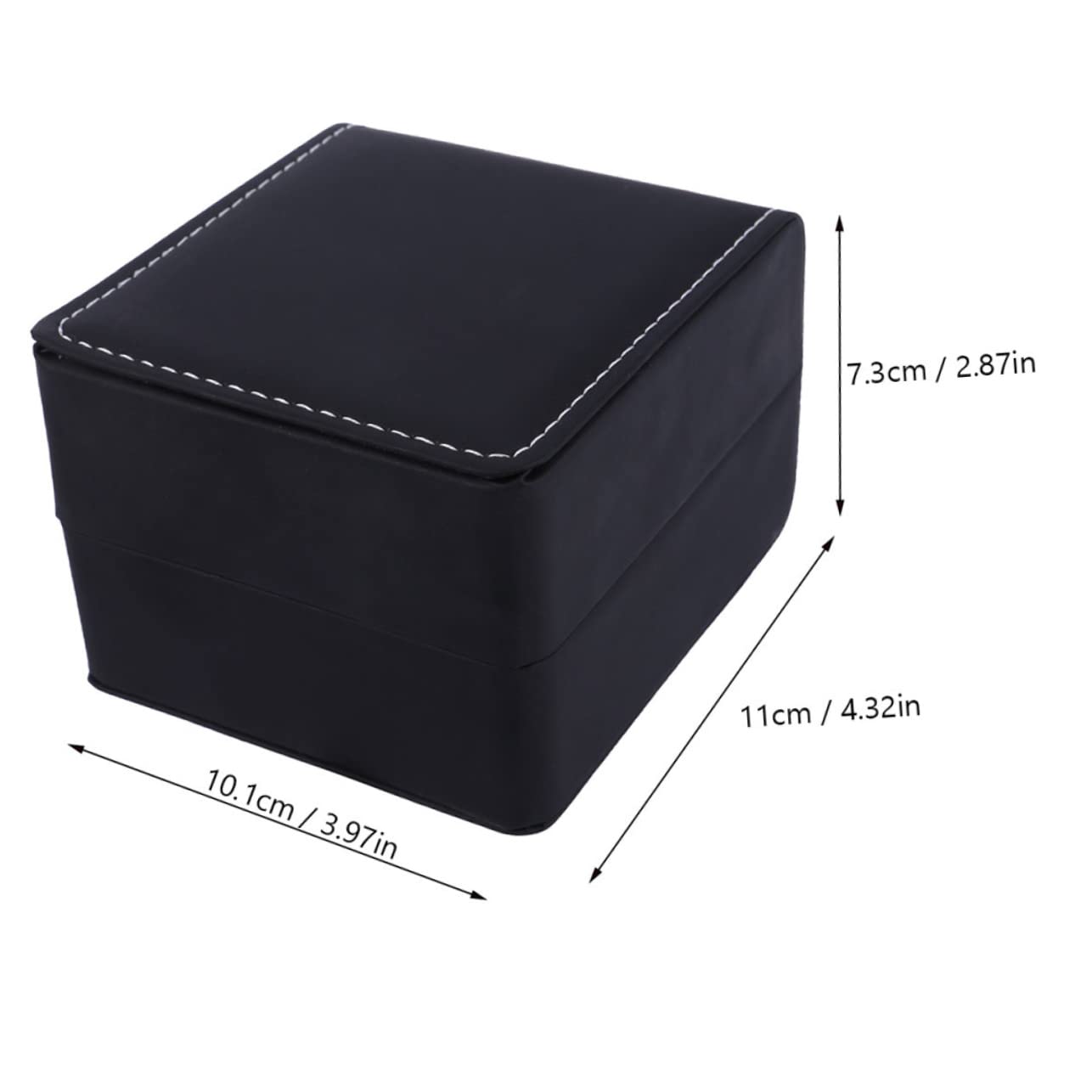 DEARMAMY 2 Pcs Premium PU Leather Watch Box Elegant Wristwatch Storage Case for Display Organization Durable Stylish Design for Personal Business Use Watch Case for All Occasions