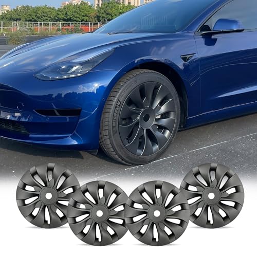 Mayde 18-Inch Hub Caps fits 2020-2023 Tesla Model 3, Replacement ...