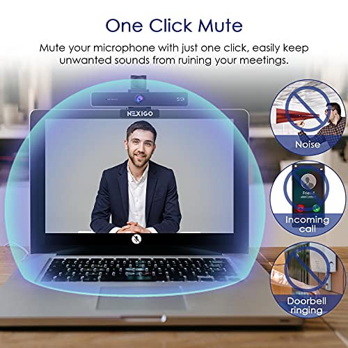 Image of Zoom Certified, NexiGo N950P (Gen 2) 4K Zoomable Webcam, RF Remote, Sony Starvis Sensor, 5X Digital Zoom, Pro Web Camera with Dual Stereo Mics