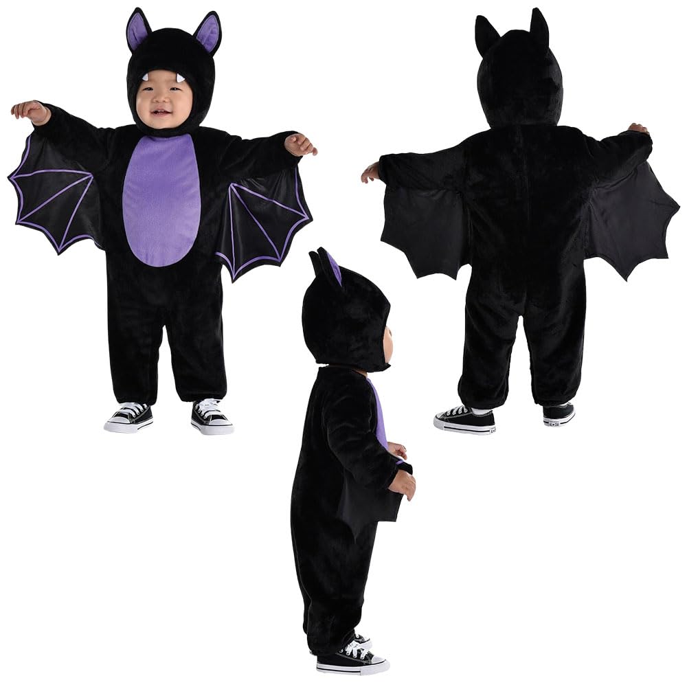 Disfraz De Murciélago Para Bebé Recién Nacido - Mono De Halloween - Tallas 0-24 Meses - Algodón Y Elastano - Fácil De Poner