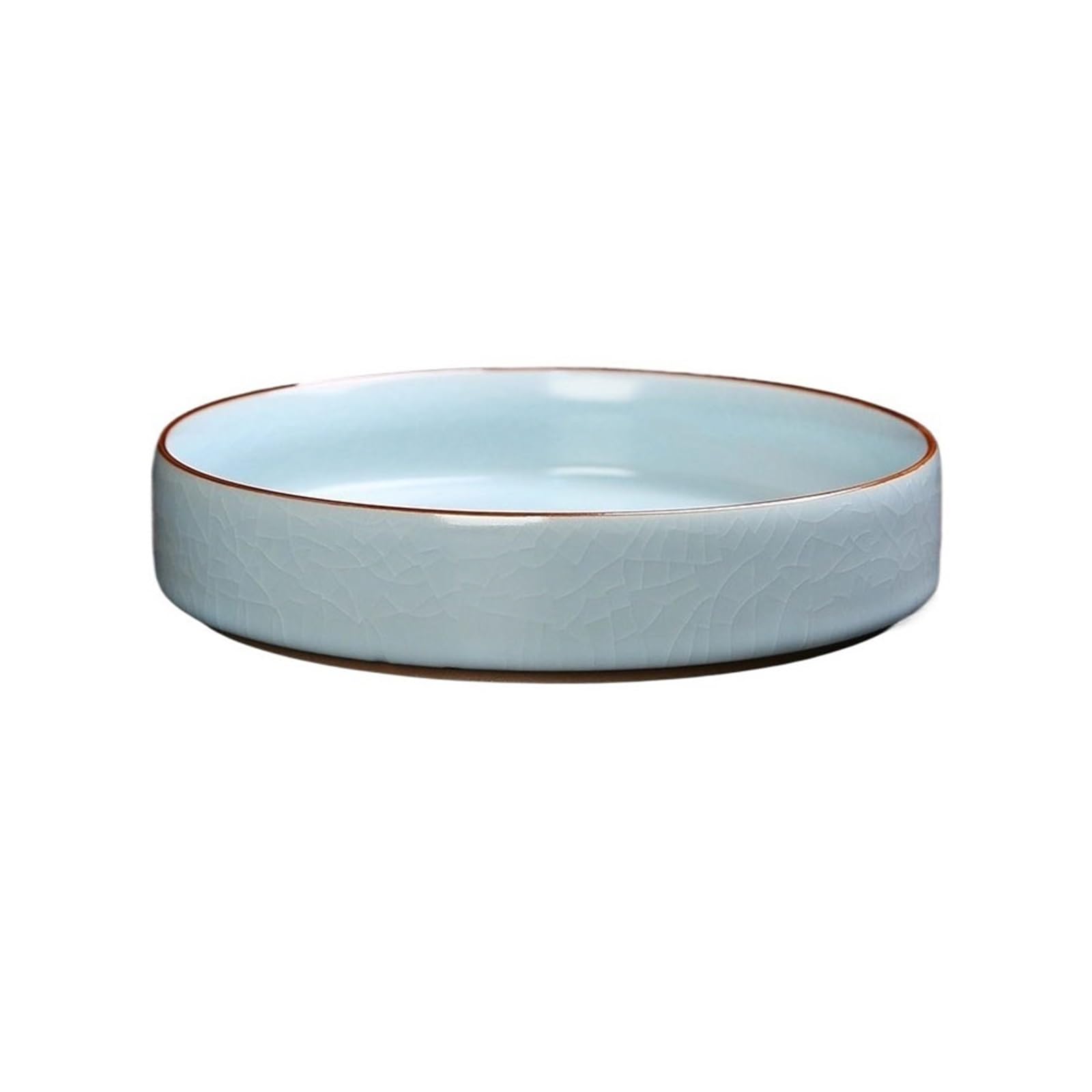Flower Pot Tray Chinese Style Ceramic Flower Arranging Saucer Gardening Plant Pot Drip Tray with Ice Crack Ikebana Bowl