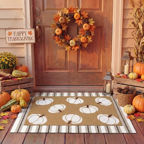 Drydiet 2 Pcs Doormats Welcome Outdoor Door Mats Layered Front Door Rugs Non Slip...