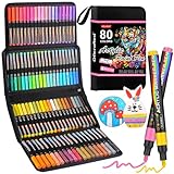 Oficrafted 80 Colors Acrylic Paint Pens, Premium Acrylic Paint Markers, Paint Pens & Paint Markers for Wood, Canvas, Rock Painting, Stone Surfaces,DIY Crafts Making