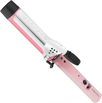 VODANA 1.42inch Ceramic Pink Glam Wave Curling Iron