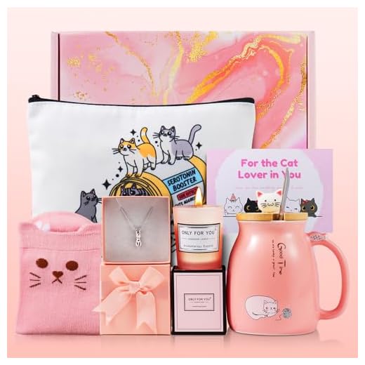 Presentes de gato para amantes de gatos, presentes para amantes de gatos para mulheres, melhor caixa de presente para mãe de gato para Natal, aniversário, dia das mães, presentes temáticos de gato