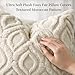 decorUhome Throw Pillow Covers 18x18 Inch Set of 2, Soft Plush Faux Wool Beige Solid Couch Pillow Covers, Accent Farmhouse Neutral Square Pillow Cases for Sofa Bed Living Room