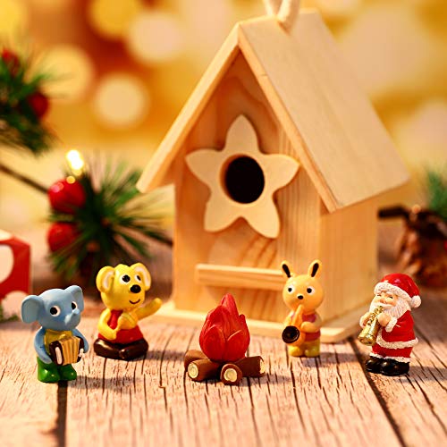 image for Unomor 19PCS Christmas Miniature Figurines Kit with Santa Claus, Snowm