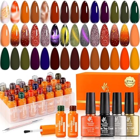 Lavender Violets 25 Pcs Gel Nail Polish Set Cover