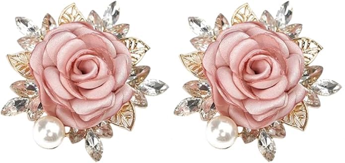 Smitex 2 Pack Rose Flower Brooch Vintage Silver Tone Lady Portrait Brooch Pins for Women Victorian Jewelry Crystal Rhinestone Brooches for Hat Scarf Collar Lapel Handbags Shawls for Christmas-image-20