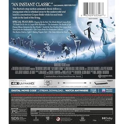 Tim Burton's Corpse Bride (4K Ultra HD + Digital)